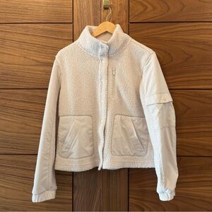 FLX Cream Mixed-Media Boucle Women's Jacket - Sz M